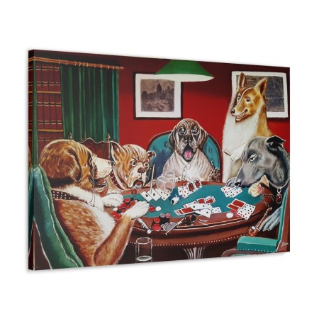Tablou Canvas Dog  Poker Society Tablouri Canvas - Tablou Canvas Dog  Poker Society