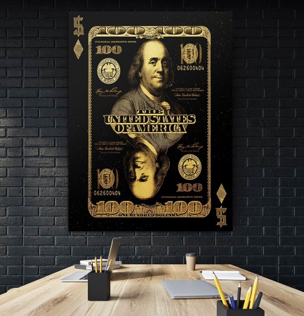 Tablou canvas Dollar Gold [2]