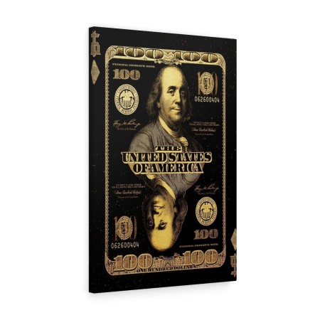Tablou canvas Dollar Gold Tablouri Black & Gold - Tablou canvas Dollar Gold