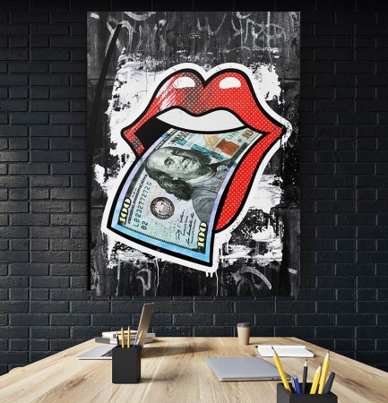 Tablou canvas Dollar Lips [2]
