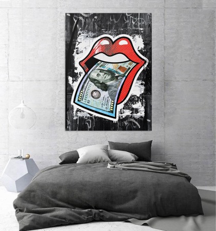 Tablou canvas Dollar Lips [1]