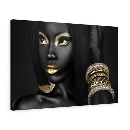 Tablou canvas Egiptian Gold Girl Tablouri Black & Gold - Tablou canvas Egiptian Gold Girl