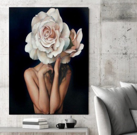 Tablou canvas Flowered Girl [1]