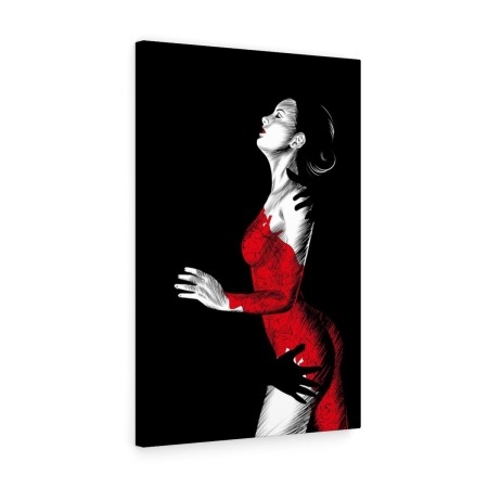 Tablou canvas Girl in Red Tablouri Moderne - Tablou canvas Girl in Red