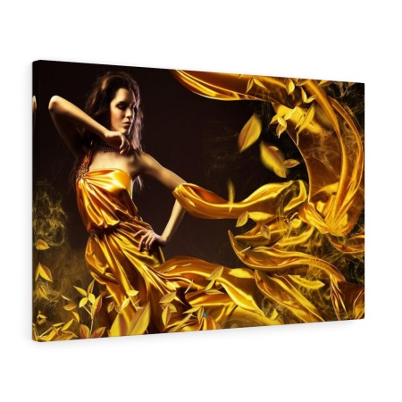 Tablou canvas Gold Dress Girl Tablouri Canvas - Tablou canvas Gold Dress Girl