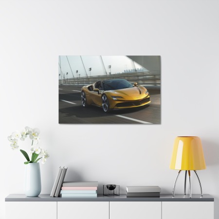 Tablou Canvas Gold Ferrari [1]