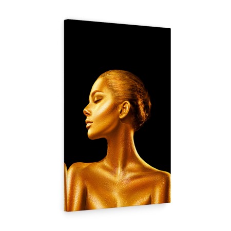 Tablou canvas Golden Girl Tablouri Black & Gold - Tablou canvas Golden Girl