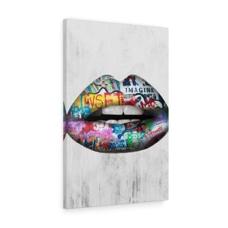 Tablou canvas Graffiti Lips Tablouri Moderne - Tablou canvas Graffiti Lips