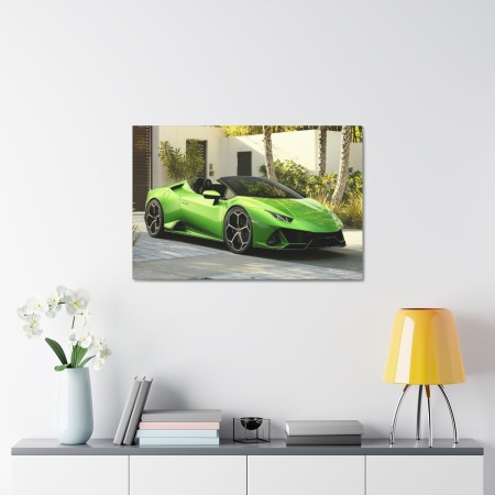 Tablou Canvas Green Lambourghini [2]