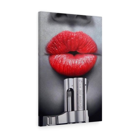 Tablou canvas Gun Lips Tablouri Moderne - Tablou canvas Gun Lips
