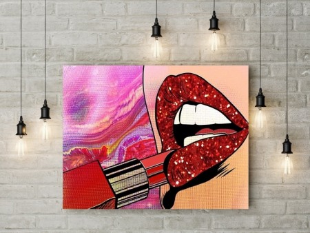 Tablou canvas Lipstic Lips Light [1]