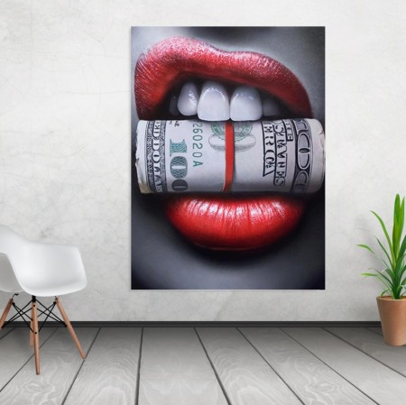 Tablou canvas Money Lips [0]