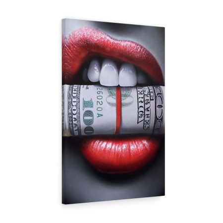 Tablou canvas Money Lips Tablouri Moderne - Tablou canvas Money Lips