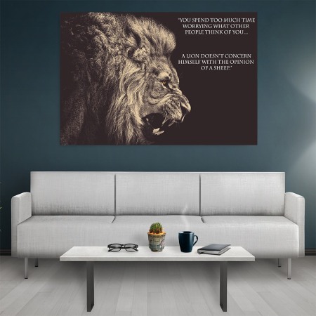 Tablou canvas Motivational Lion [1]