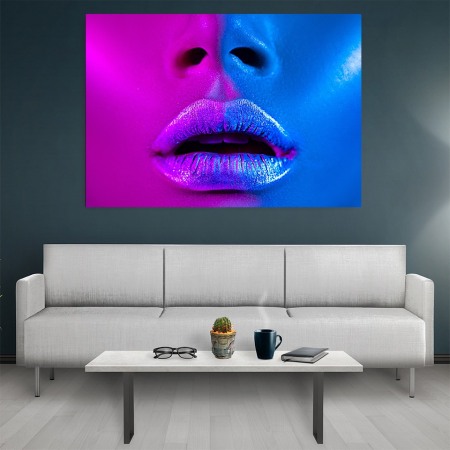 Tablou canvas Purple Blue Lips [0]