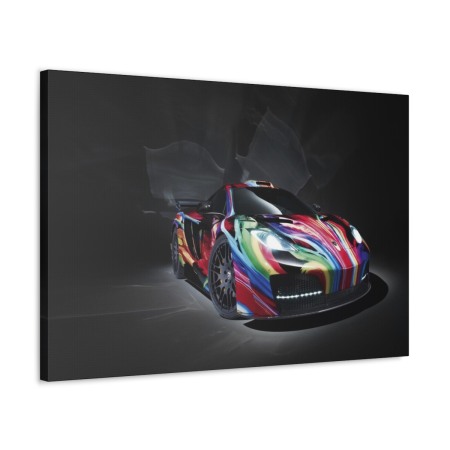 Tablou Canvas Rainbow Ferrari Tablouri Canvas - Tablou Canvas Rainbow Ferrari