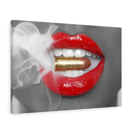 Tablou canvas Smoking Bullet Lips Tablouri Canvas - Tablou canvas Smoking Bullet Lips