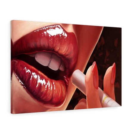 Tablou canvas Smoking Lips Tablouri Canvas - Tablou canvas Smoking Lips