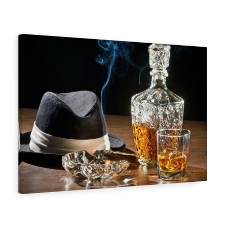 Tablou canvas Smoking Whisky Tablouri Bucatarie - Tablou canvas Smoking Whisky