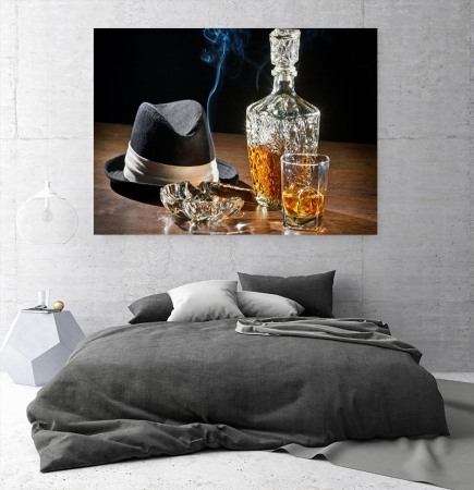 Tablou canvas Smoking Whisky [1]