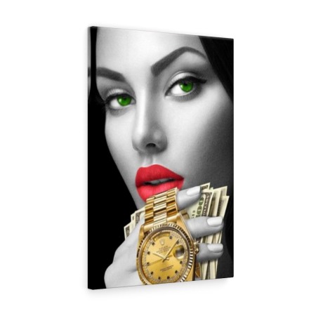 Tablou canvas Time For Money Tablouri Black & Gold - Tablou canvas Time For Money