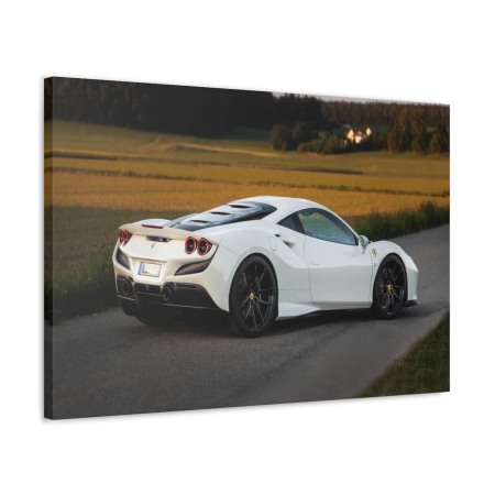 Tablou Canvas White Ferrari Tablouri Masini - Tablou Canvas White Ferrari