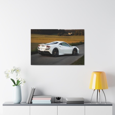 Tablou Canvas White Ferrari [2]