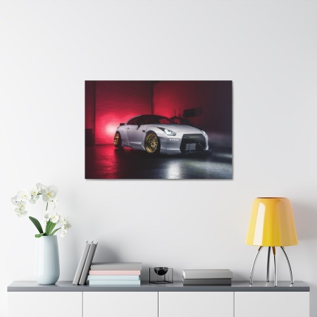 Tablou Canvas White Nissan GTR [2]