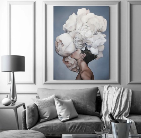 Tablou canvas White Peony [2]