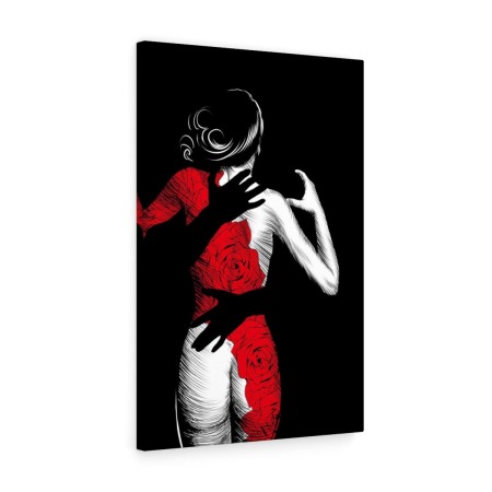 Tablou canvas Women With Red Dress Tablouri Moderne - Tablou canvas Women With Red Dress