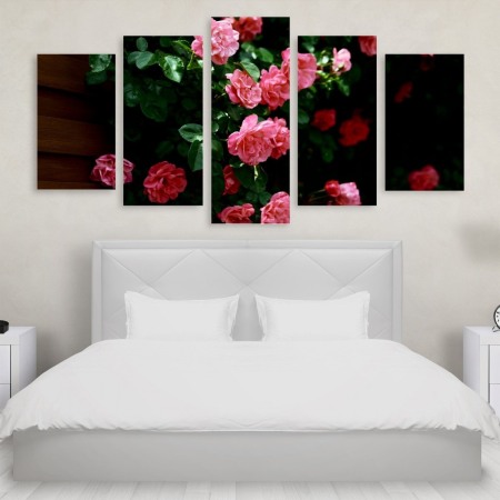 Tablou Multicanvas 5 Piese Roses Tablouri Multicanvas - Tablou Multicanvas 5 Piese Roses