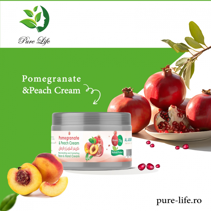Crema de fata si de corp cu extract de rodie si piersica 75G [3]