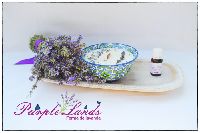 Lumanare parfumata din ceara de soia , ceara de cocos si ulei esential de lavanda [2]