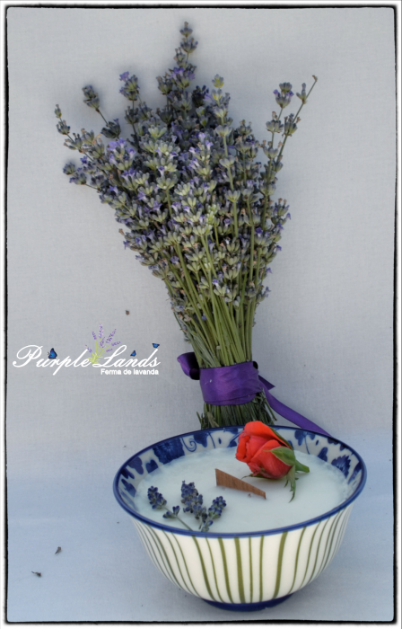 Lumanare parfumata din ceara de soia , ceara de cocos si ulei esential de lavanda [4]