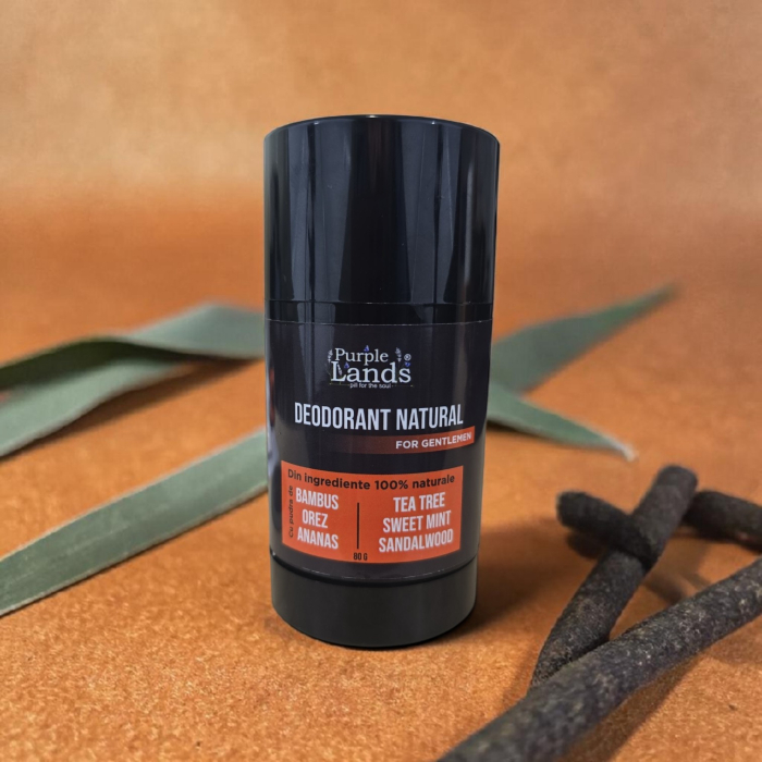 For Gentlemen – Deodorant Natural Solid pentru Bărbați, 80 g [2]