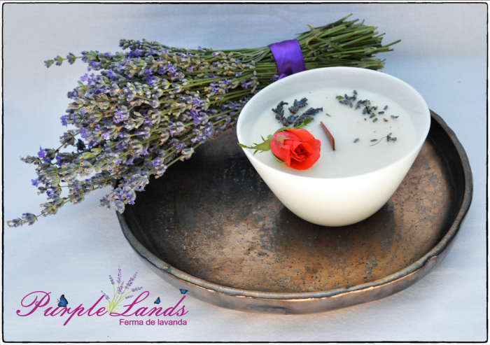 Lumanare parfumata din ceara de soia , ceara de cocos si ulei esential de lavanda [3]