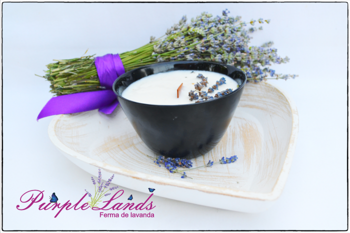 Lumanare parfumata din ceara de soia , ceara de cocos si ulei esential de lavanda [4]