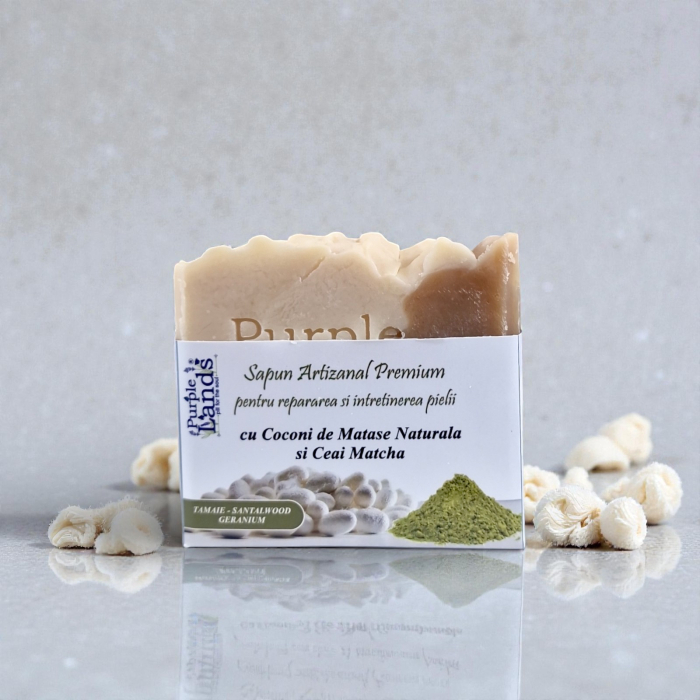 Săpun Artizanal Natural cu  Coconi de Matase Naturala si Ceai Matcha [2]