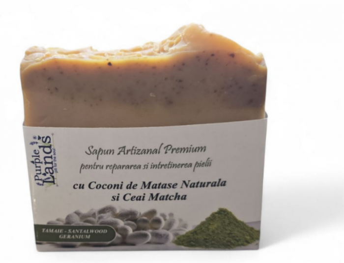 Săpun Artizanal Natural cu  Coconi de Matase Naturala si Ceai Matcha [1]