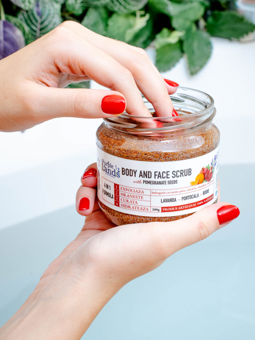 Body & Face Scrub - Lavanda Portocala Rodie [3]