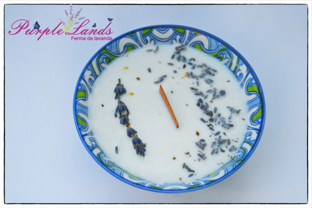 Lumanare parfumata din ceara de soia , ceara de cocos si ulei esential de lavanda [2]