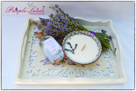 Lumanare parfumata din ceara de soia , ceara de cocos si ulei esential de lavanda [3]