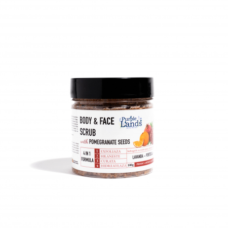 Exfoliante Pentru Corp - Body & Face Scrub - Lavanda Portocala Rodie