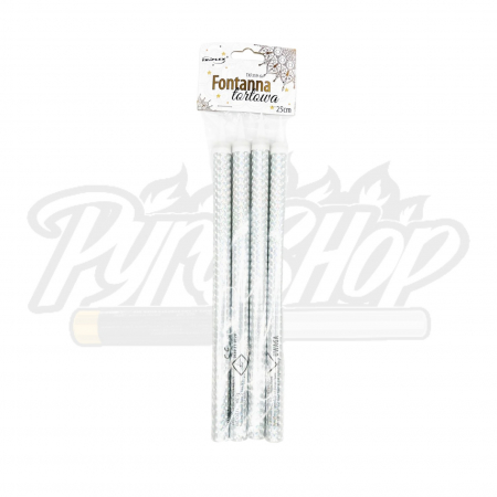 Artificii de tort - artificii pentru tort argintii 25 cm