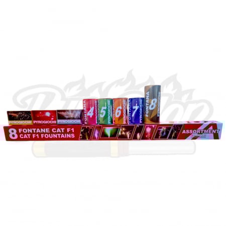 ARTICOLE DE DIVERTISMENT - Asortiment de 8 Vulcani de Artificii