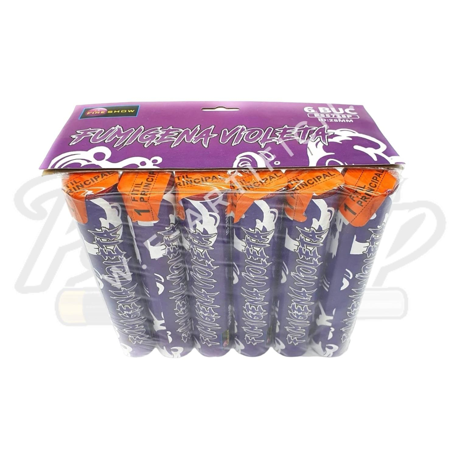 Set de fumigene colorate violet cu efect foarte intens - initiere prin fitil [2]