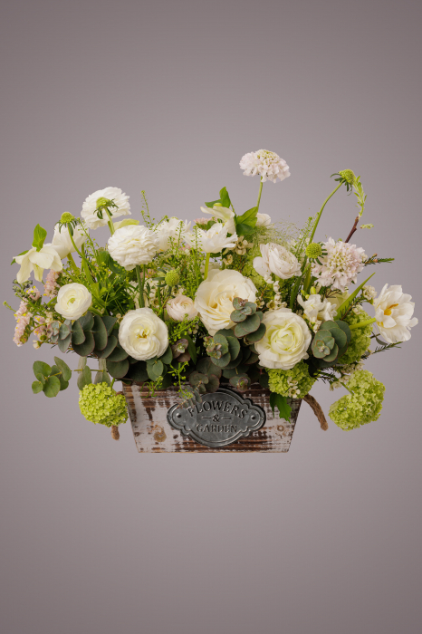 Aranjament floral Rustic din flori albe [1]