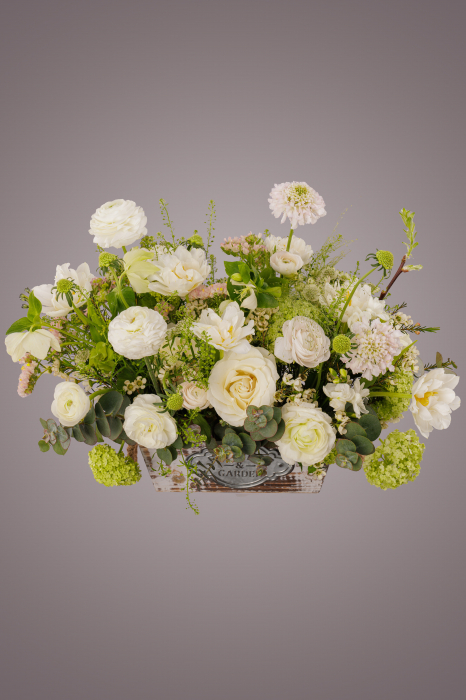 Aranjament floral Rustic din flori albe [3]