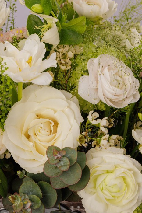 Aranjament floral Rustic din flori albe [2]