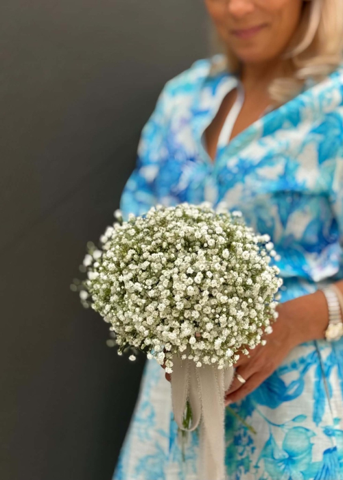 Buchet de mireasa din gypsophila alba [4]